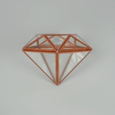Vasesource Novelty Glass Diamond Terrarium   